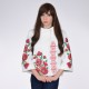 Embroidered coat "Luxurious Poppies" white